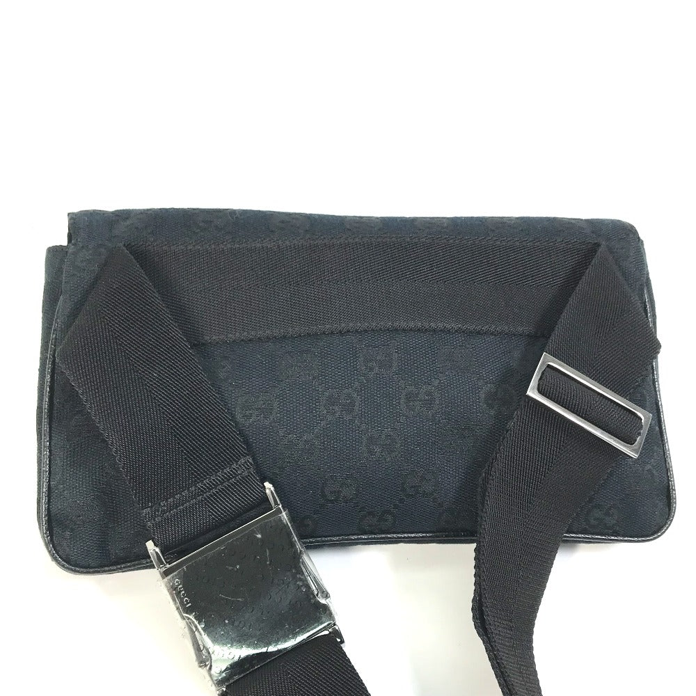 GUCCI Waist bag 146304 GG canvas / leather black GG Belt bag