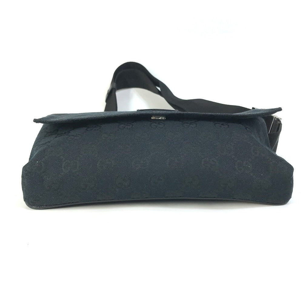 GUCCI Waist bag 146304 GG canvas / leather black GG Belt bag