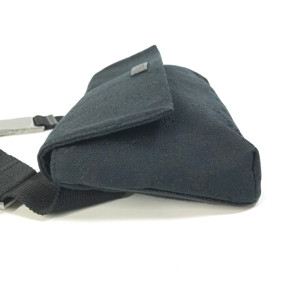 GUCCI Waist bag 146304 GG canvas / leather black GG Belt bag