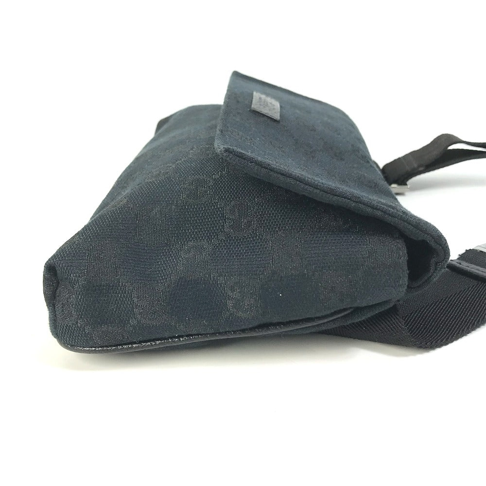 GUCCI Waist bag 146304 GG canvas / leather black GG Belt bag