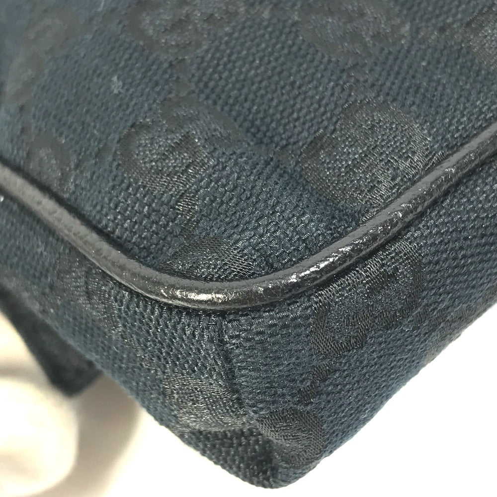 GUCCI Waist bag 146304 GG canvas / leather black GG Belt bag