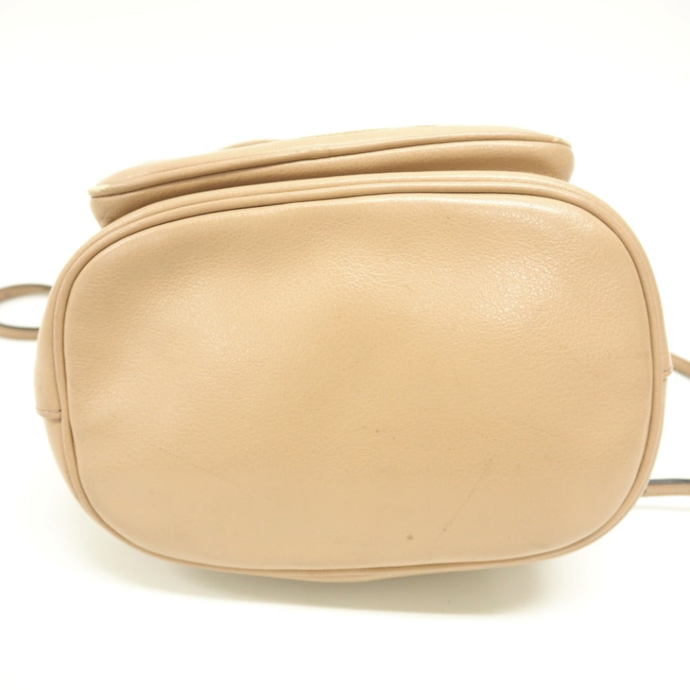 PRADA Handbag 1BH038 leather beige 2WAYShoulder Bag Women Used Authentic