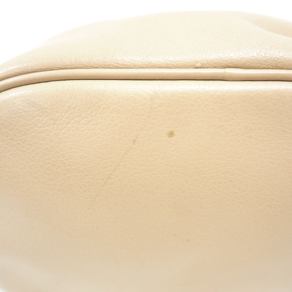 PRADA Handbag 1BH038 leather beige 2WAYShoulder Bag Women Used Authentic