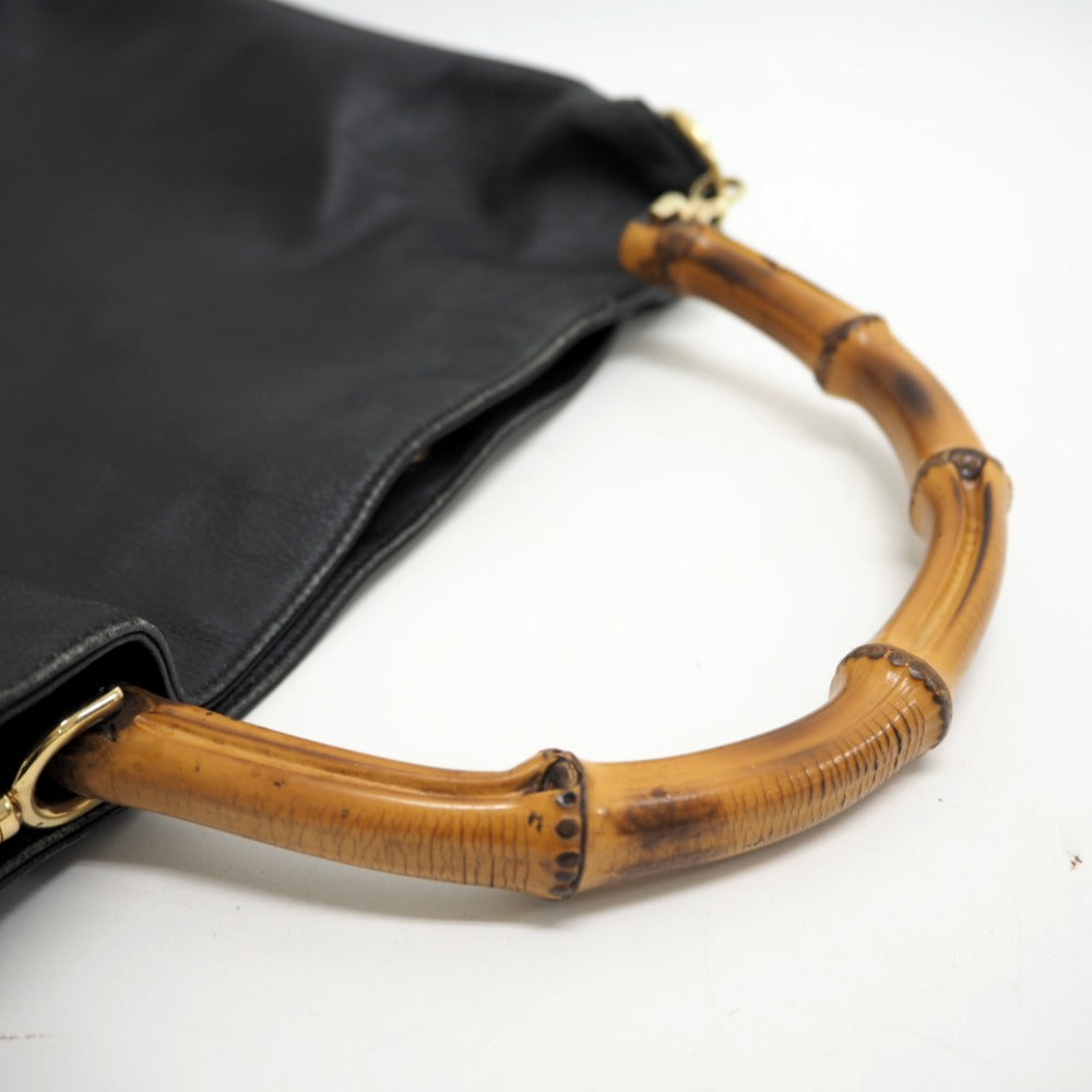GUCCI Shoulder Bag 001 2852 1577 0 Leather, Bamboo black Bamboo