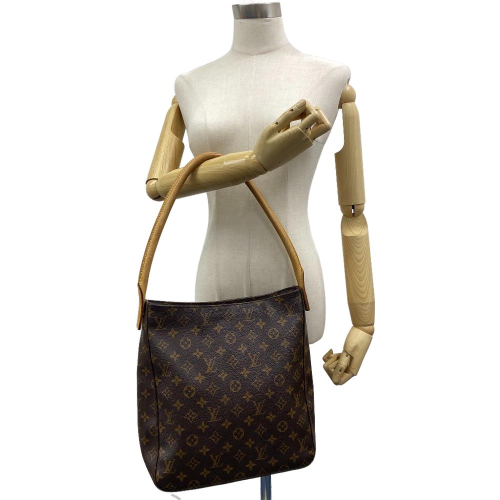 LOUIS VUITTON Shoulder Bag M51145 leather Brown Monogram LoopingGM