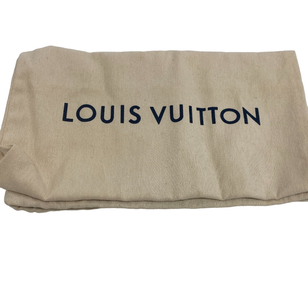 LOUIS VUITTON Shoulder Bag M55950 Calfskin Ivory LV logo Ponneuf Women Used Authentic