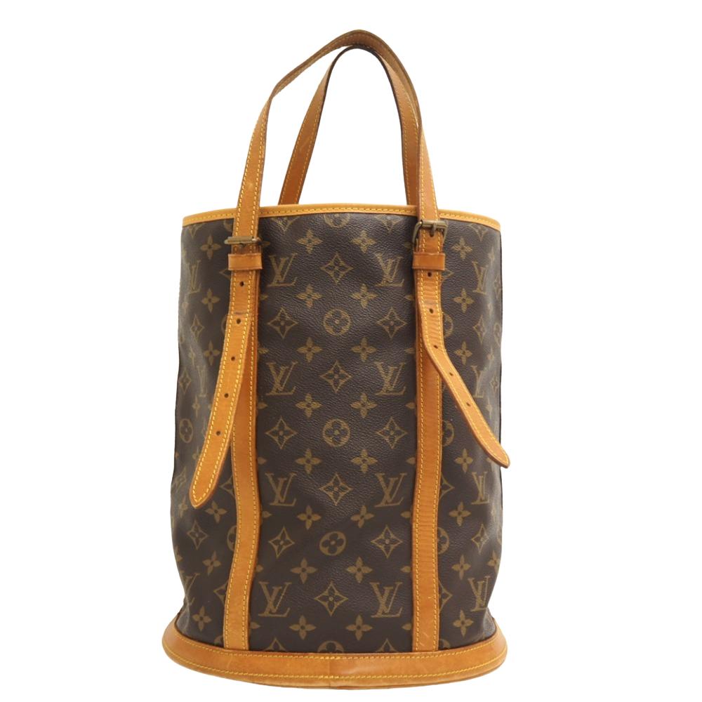 LOUIS VUITTON Shoulder Bag M42236 leather Brown Monogram BucketGM Women Used Authentic