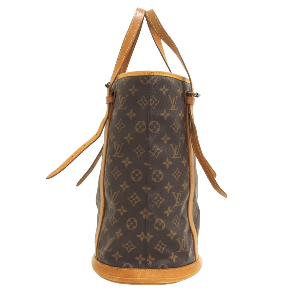 LOUIS VUITTON Shoulder Bag M42236 leather Brown Monogram BucketGM Women Used Authentic