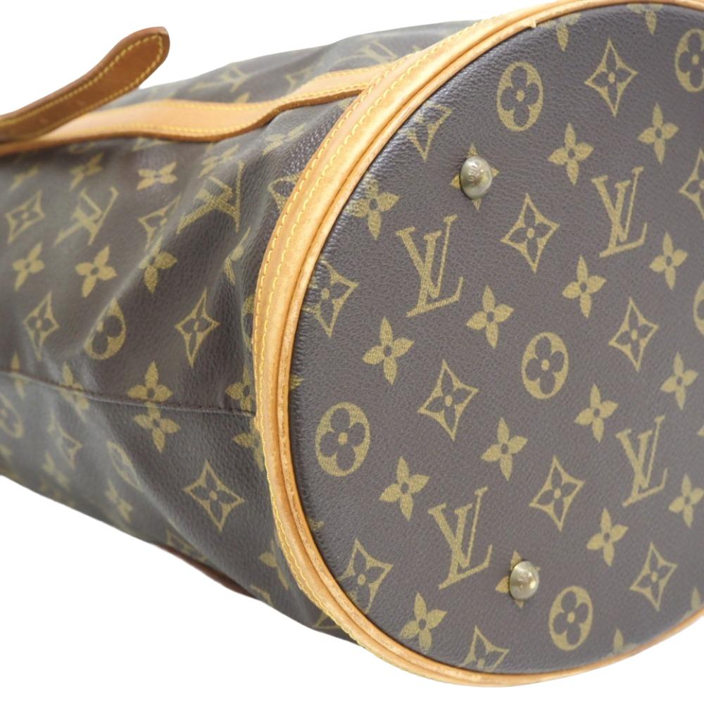 LOUIS VUITTON Shoulder Bag M42236 leather Brown Monogram BucketGM Women Used Authentic
