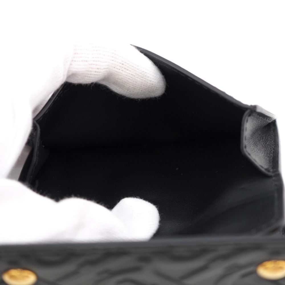 BURBERRY Coin case leather black Monogram Monogram