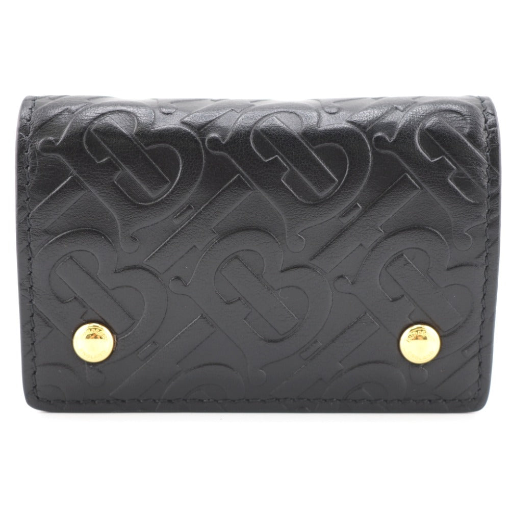 BURBERRY Coin case leather black Monogram Monogram