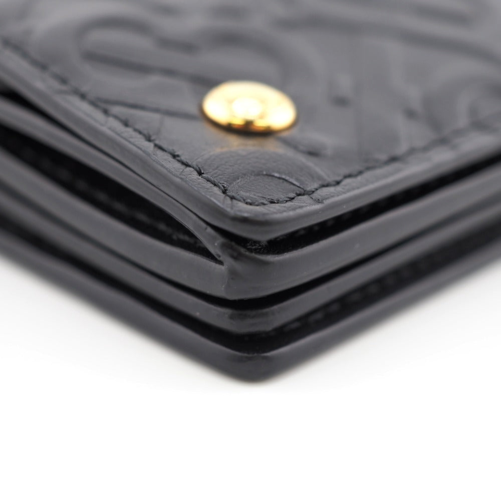 BURBERRY Coin case leather black Monogram Monogram