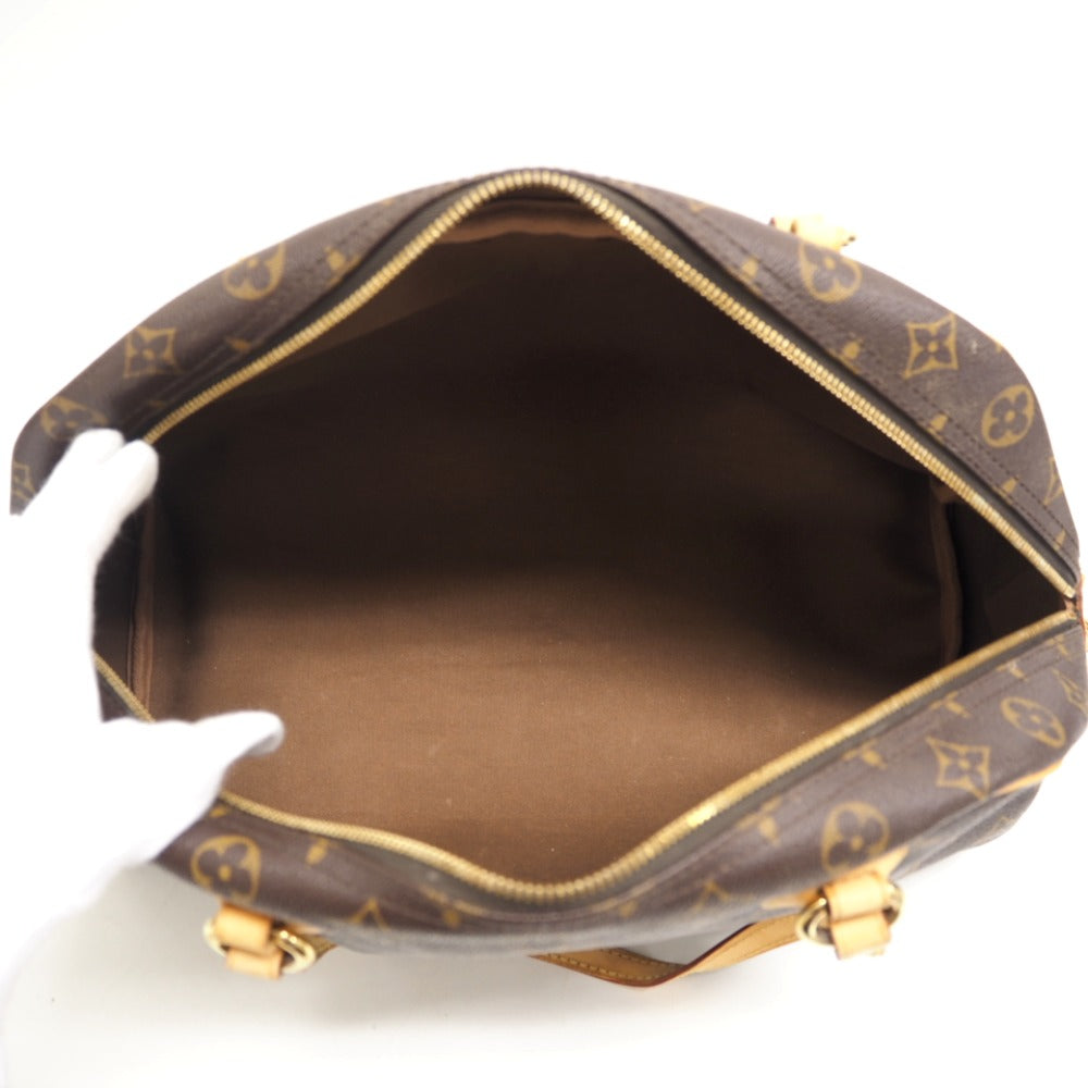 LOUIS VUITTON Handbag M95566 leather Brown Monogram Montorgueil GM Women Used Authentic