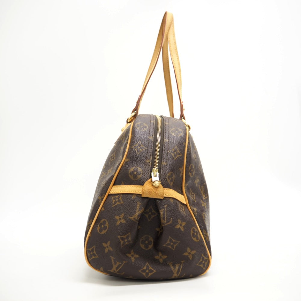 LOUIS VUITTON Handbag M95566 leather Brown Monogram Montorgueil GM Women Used Authentic