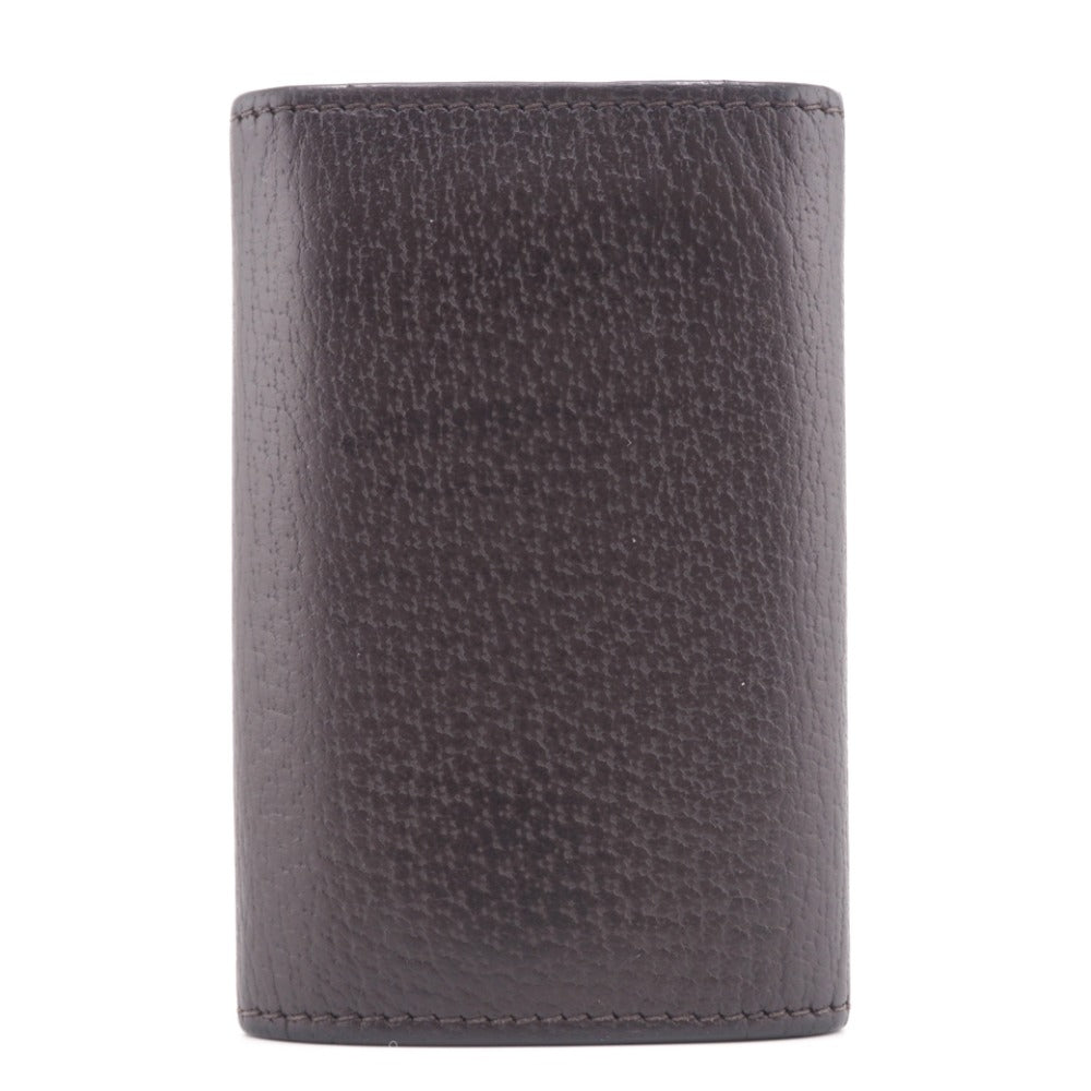 GUCCI Key case Key holder 435305 leather Brown six hooks GG Marmont unisex(Unisex) Used Authentic