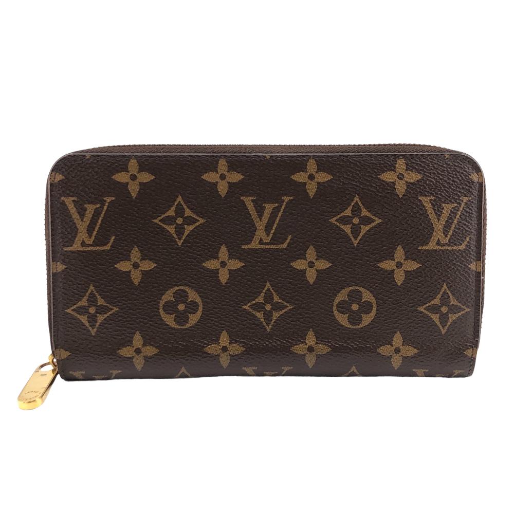 LOUIS VUITTON Long Wallet Purse M41895 leather Brown Monogram Zippy wallet