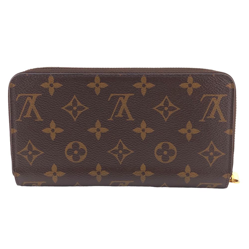 LOUIS VUITTON Long Wallet Purse M41895 leather Brown Monogram Zippy wallet