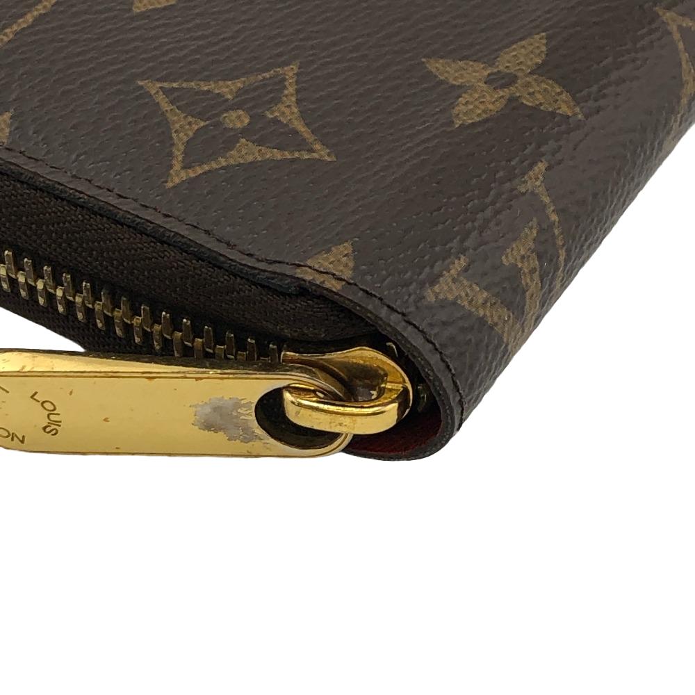 LOUIS VUITTON Long Wallet Purse M41895 leather Brown Monogram Zippy wallet