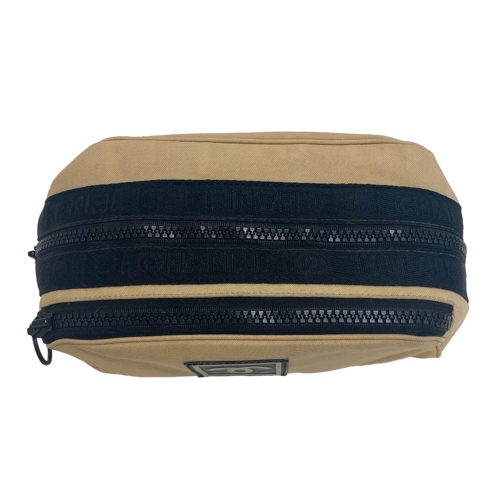 CHANEL Pouch Nylon beige COCO Mark Chanel Sport