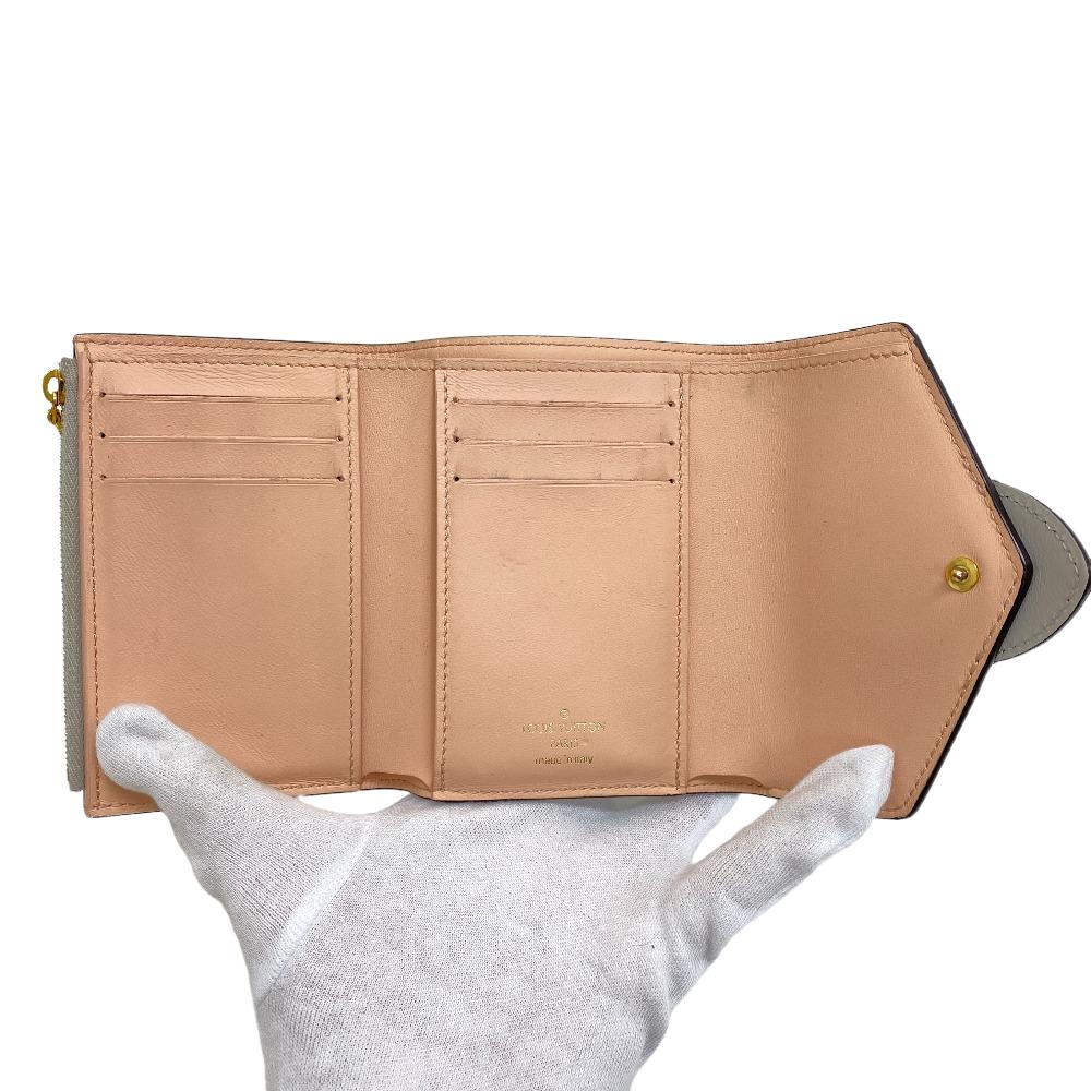 LOUIS VUITTON Tri-fold wallet M80475 leather gray Portefeuille Ponneuf