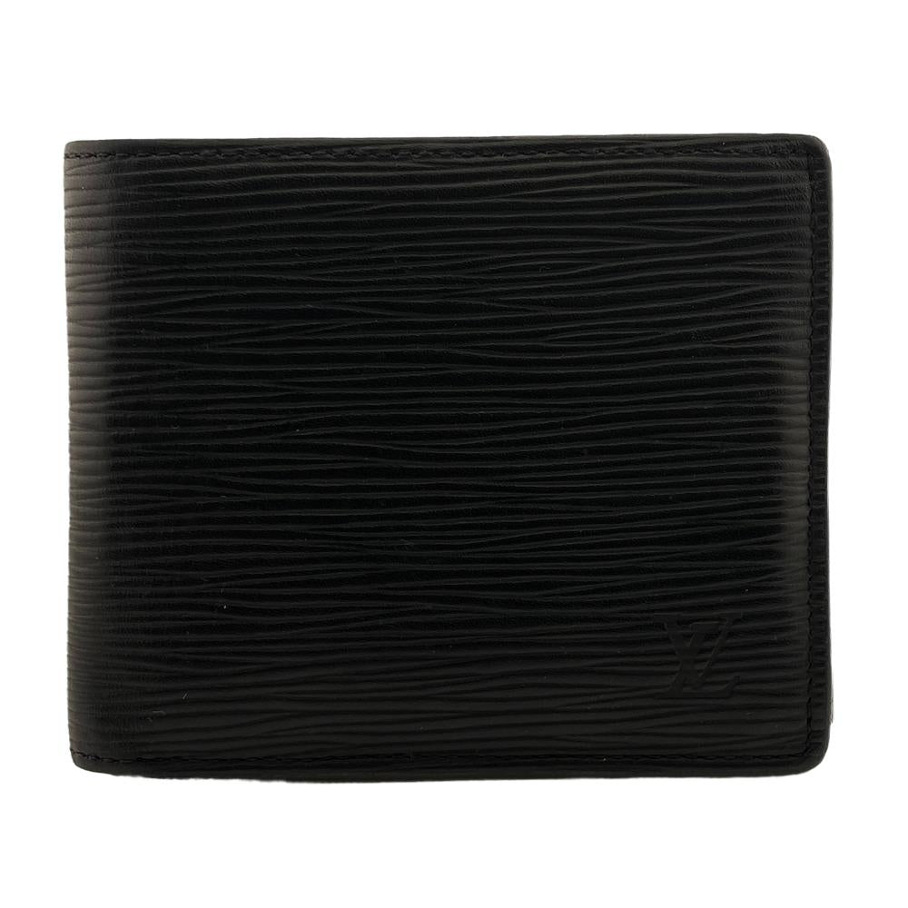 LOUIS VUITTON Bifold Wallet M62289 leather black Epi Portefeuille Marco Black mens Used Authentic