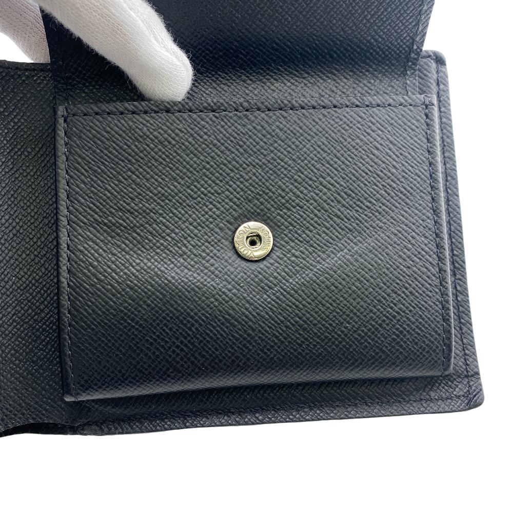 LOUIS VUITTON Bifold Wallet M62289 leather black Epi Portefeuille Marco Black mens Used Authentic