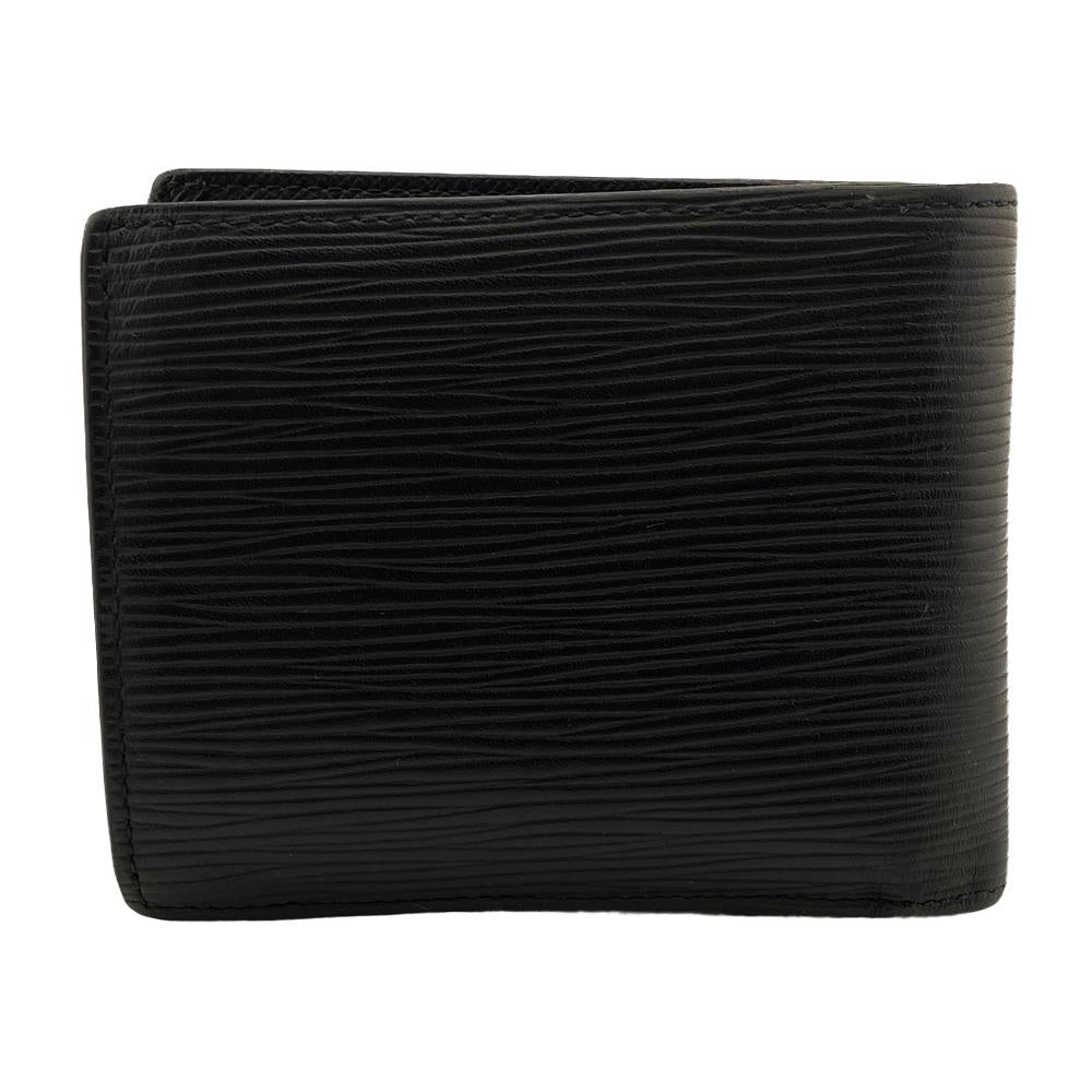LOUIS VUITTON Bifold Wallet M62289 leather black Epi Portefeuille Marco Black mens Used Authentic