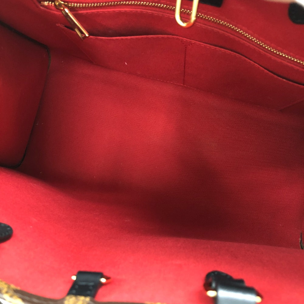 LOUIS VUITTON Handbag M45321 leather Brown Monogram Giant Reverse On the Go MM Women Used Authentic