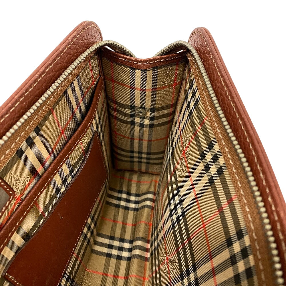 BURBERRY business bag leather Brown Carriage