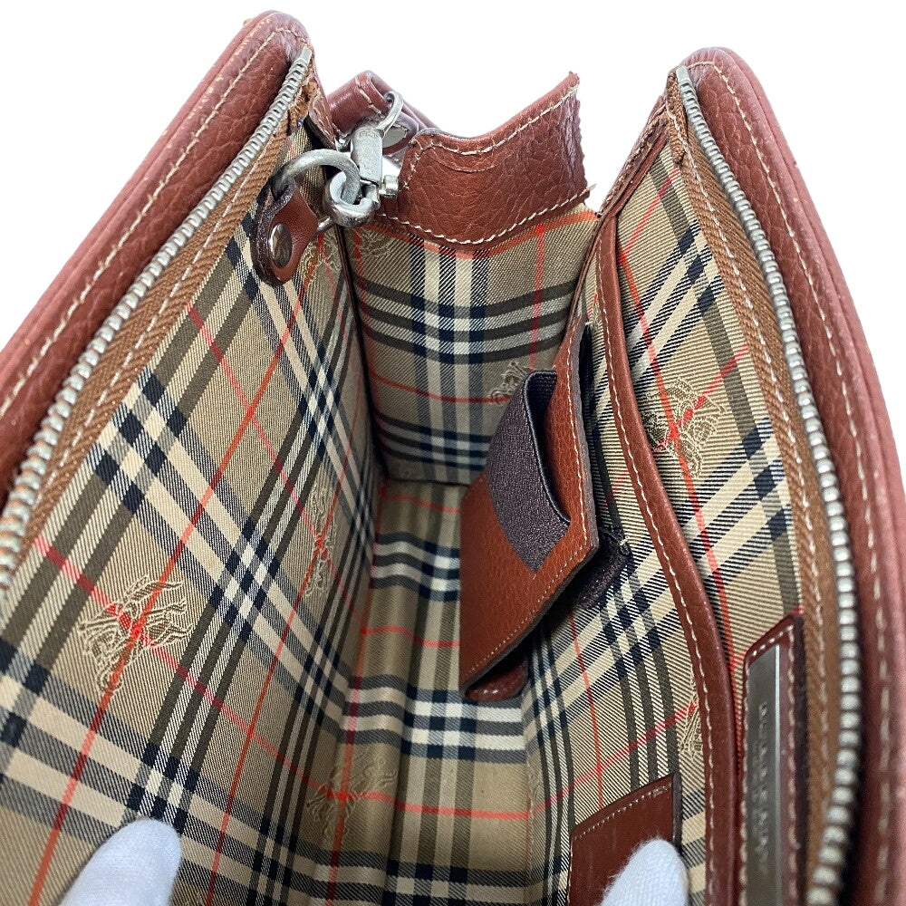 BURBERRY business bag leather Brown Carriage