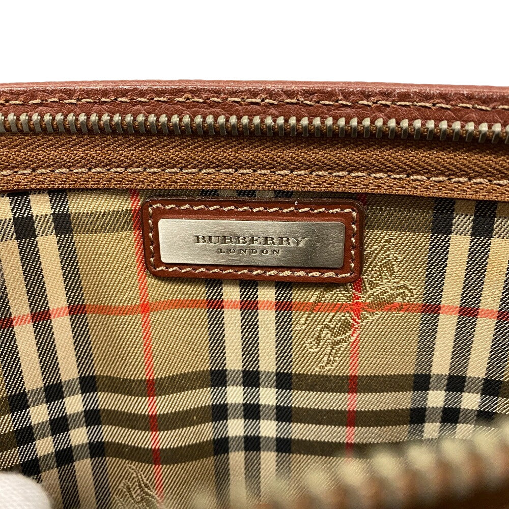 BURBERRY business bag leather Brown Carriage