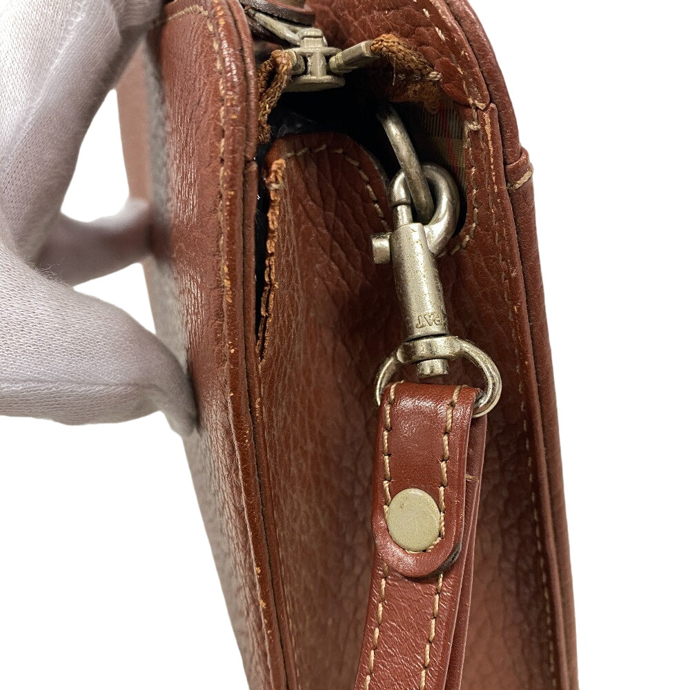 BURBERRY business bag leather Brown Carriage