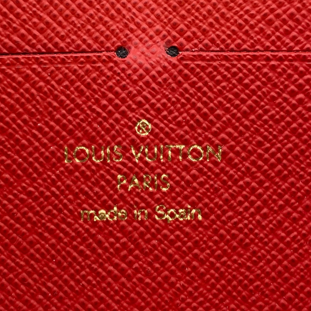 LOUIS VUITTON Long Wallet Purse N60534 leather Brown Damier Portefeuille Clemence