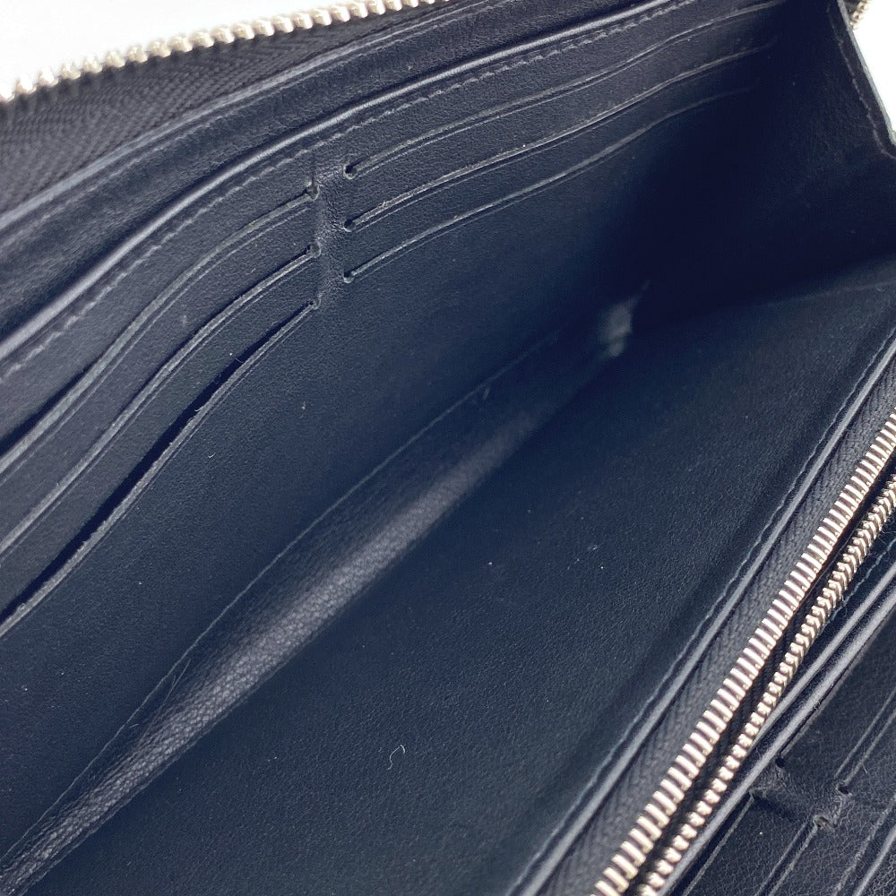 LOUIS VUITTON Long Wallet Purse M61867 Calfskin black Calf Black Mahina Zippy wallet