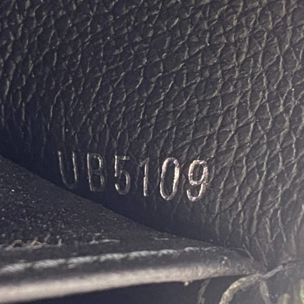 LOUIS VUITTON Long Wallet Purse M62622 leather black LV Logo Zippy Lock Me
