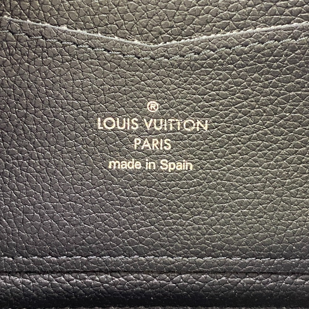 LOUIS VUITTON Long Wallet Purse M62622 leather black LV Logo Zippy Lock Me