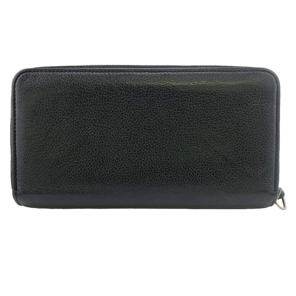 LOUIS VUITTON Long Wallet Purse M62622 leather black LV Logo Zippy Lock Me