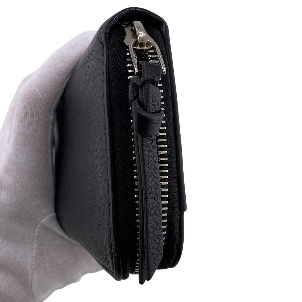 LOUIS VUITTON Long Wallet Purse M62622 leather black LV Logo Zippy Lock Me