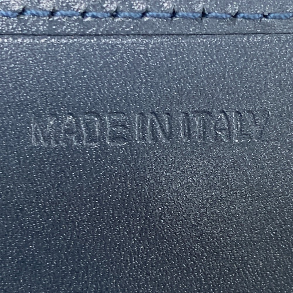 PRADA Long Wallet Purse leather blue Vittero