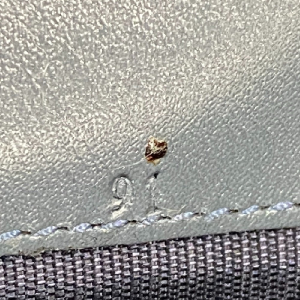 PRADA Long Wallet Purse leather blue Vittero
