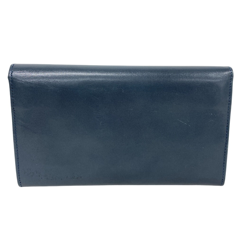 PRADA Long Wallet Purse leather blue Vittero