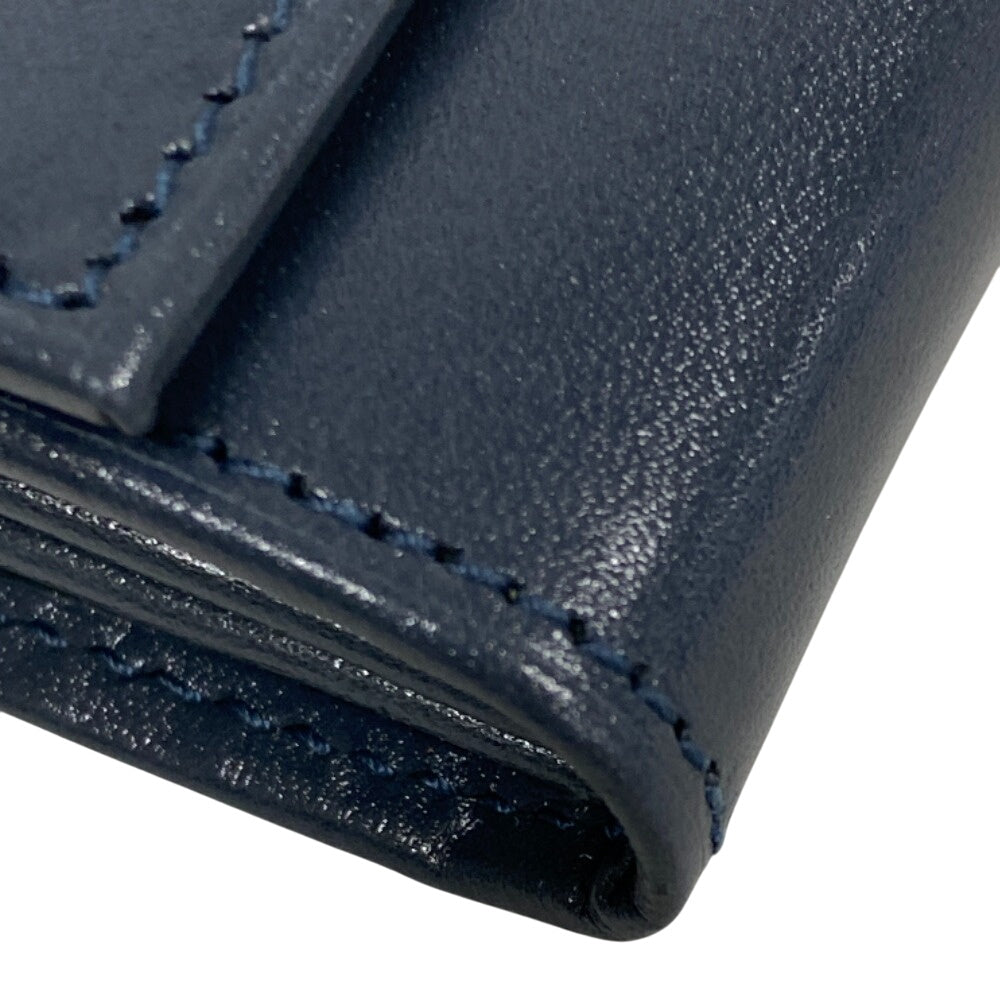 PRADA Long Wallet Purse leather blue Vittero