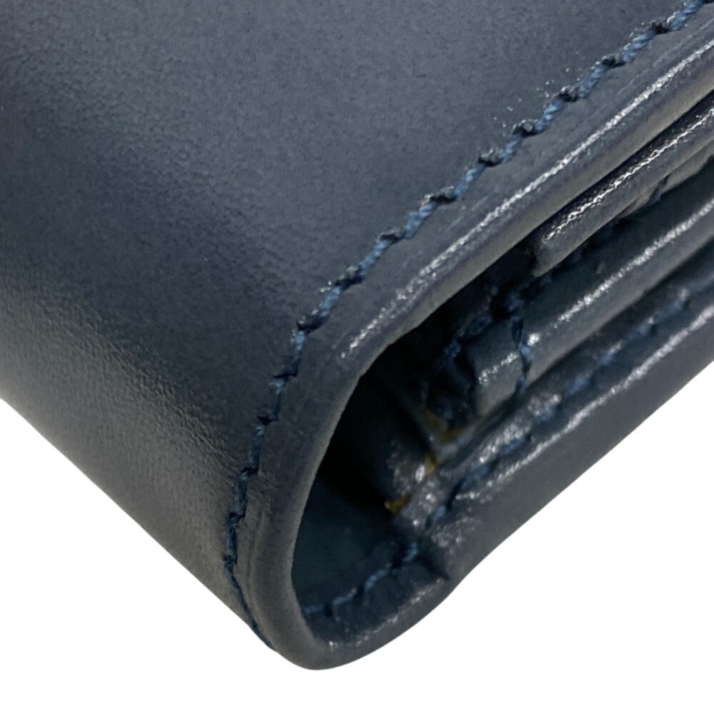 PRADA Long Wallet Purse leather blue Vittero
