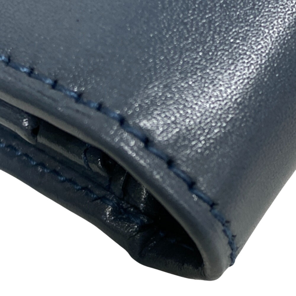 PRADA Long Wallet Purse leather blue Vittero