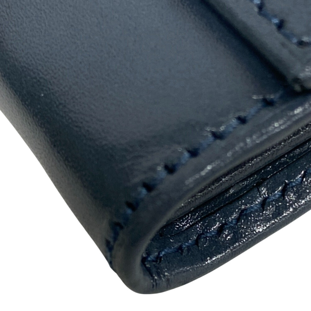 PRADA Long Wallet Purse leather blue Vittero