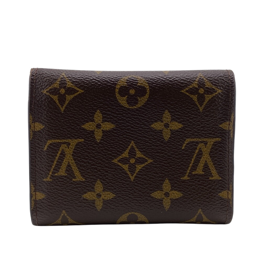 LOUIS VUITTON Tri-fold wallet M62472 leather Brown Monogram Victorine