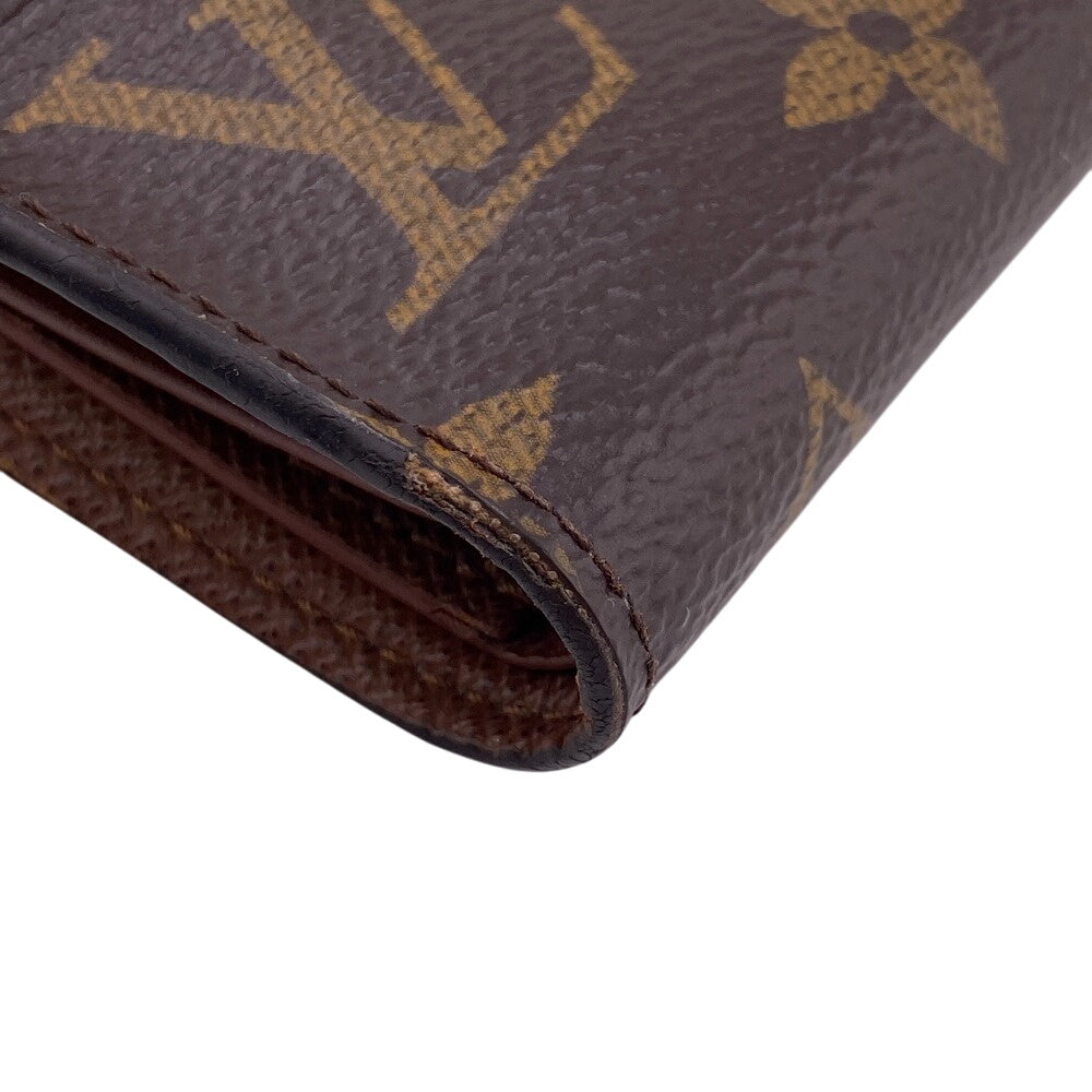 LOUIS VUITTON Tri-fold wallet M62472 leather Brown Monogram Victorine