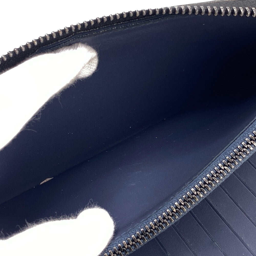 LOUIS VUITTON Long Wallet Purse M80423 leather Navy Monogram Vertical
