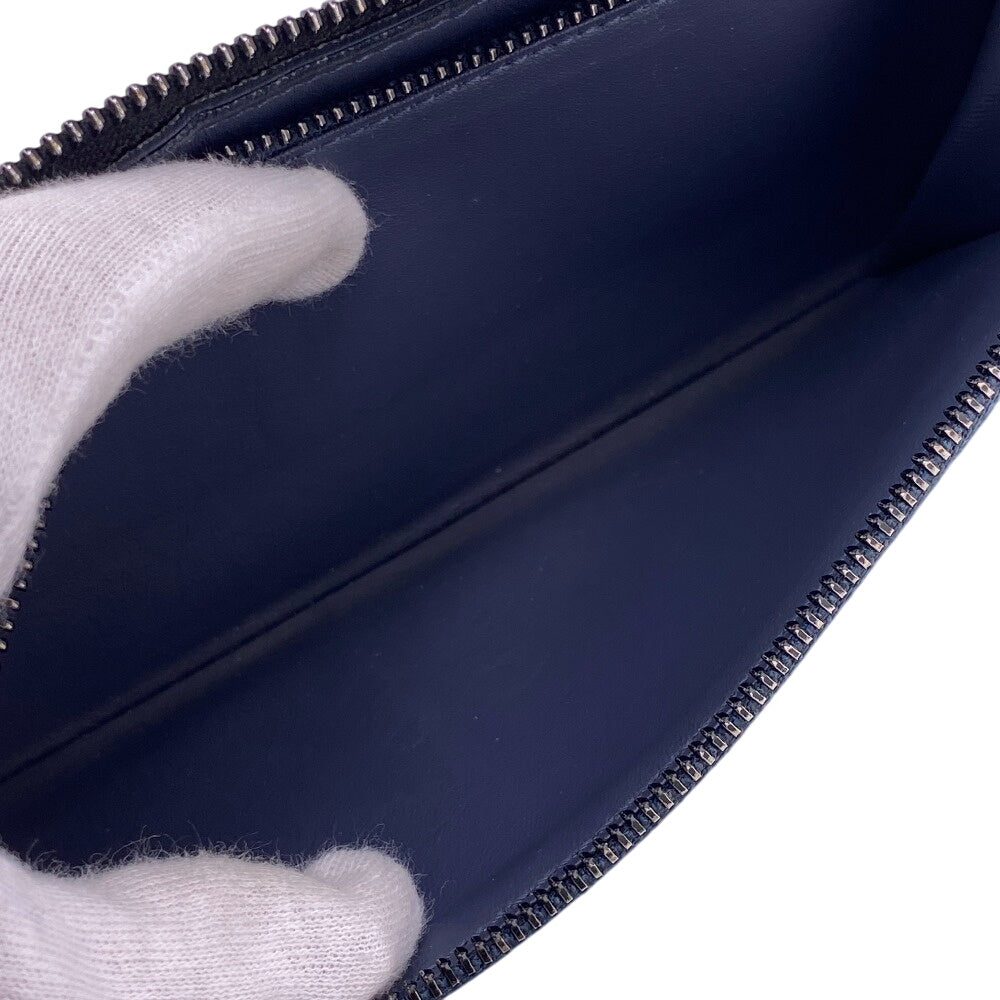 LOUIS VUITTON Long Wallet Purse M80423 leather Navy Monogram Vertical