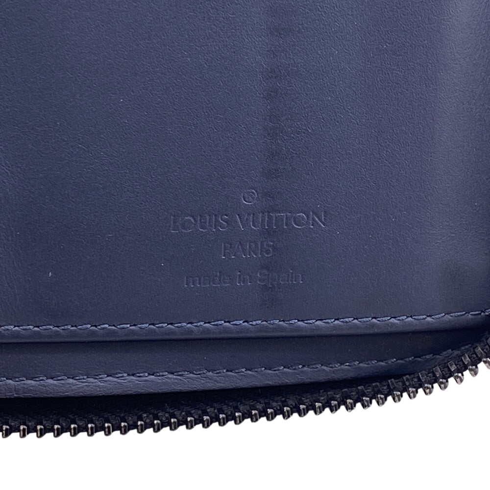 LOUIS VUITTON Long Wallet Purse M80423 leather Navy Monogram Vertical